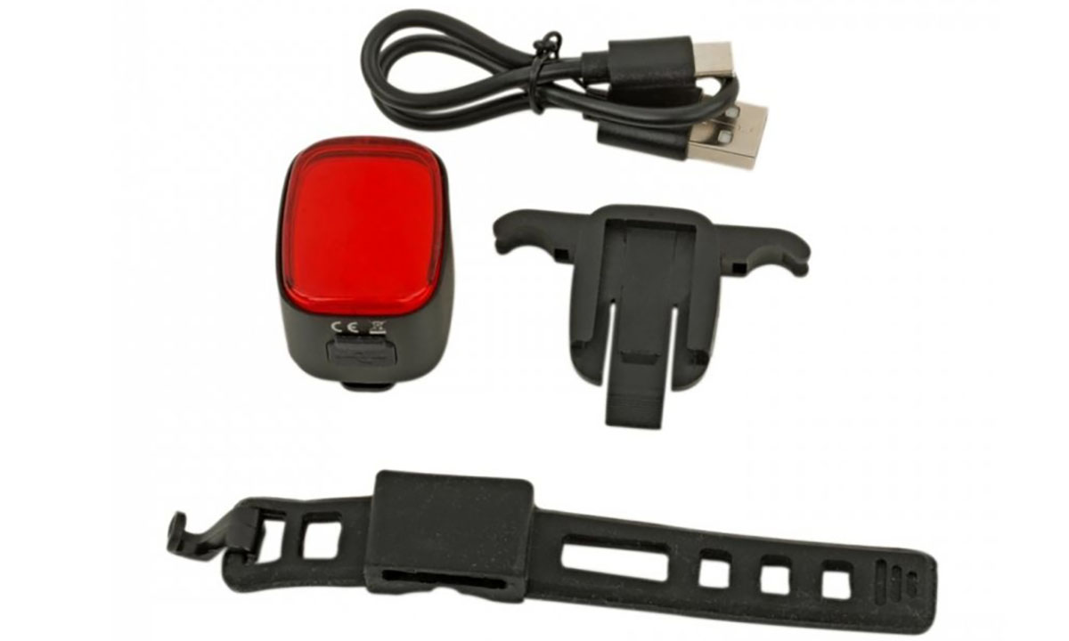 Фонарь стоп задний Author Cubus USB CobLed 50 lm, черный с красным рефлектором 2
