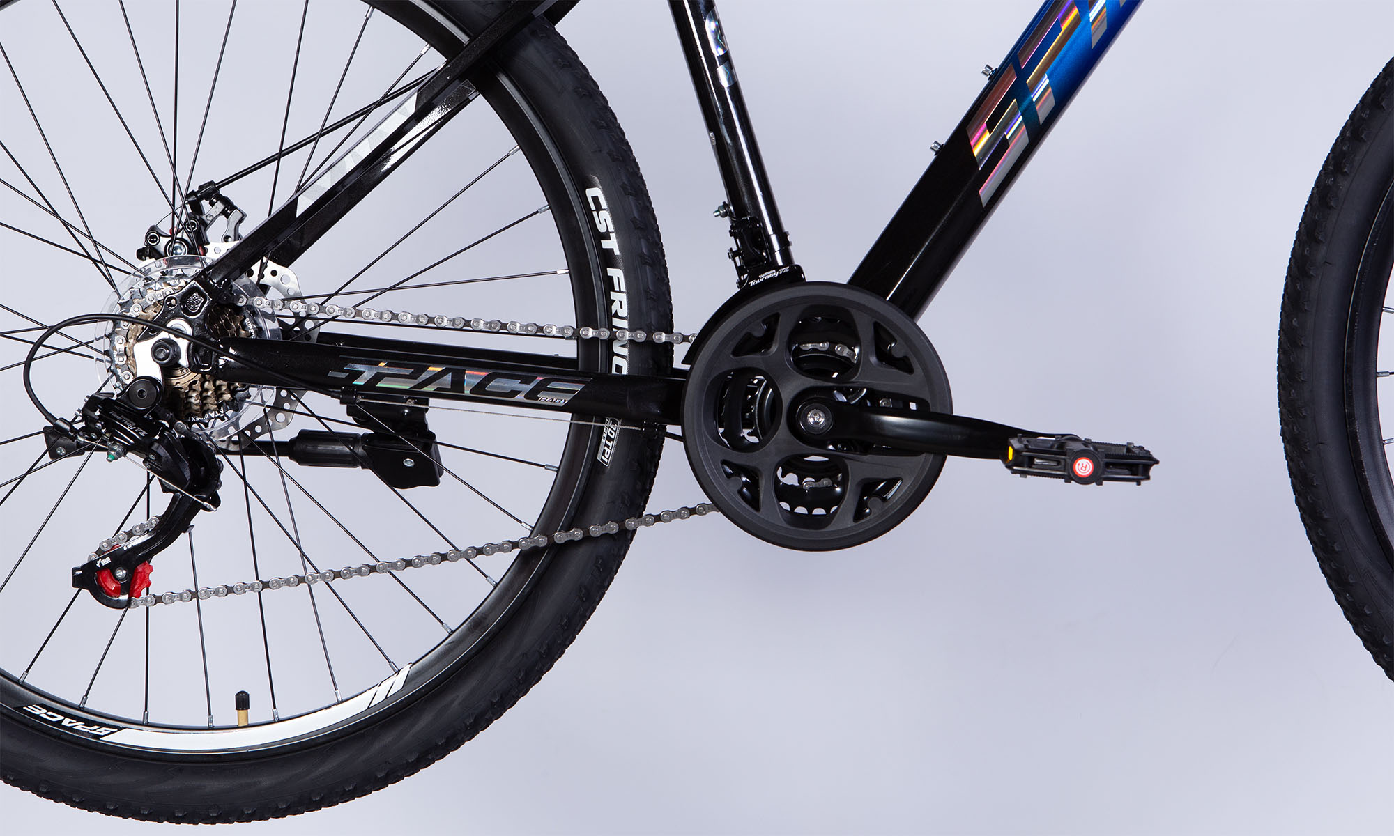 Велосипед SPACE PHAETON DD FR, 27.5", AL, размер L, рама-19", 2025, черно-синий 5