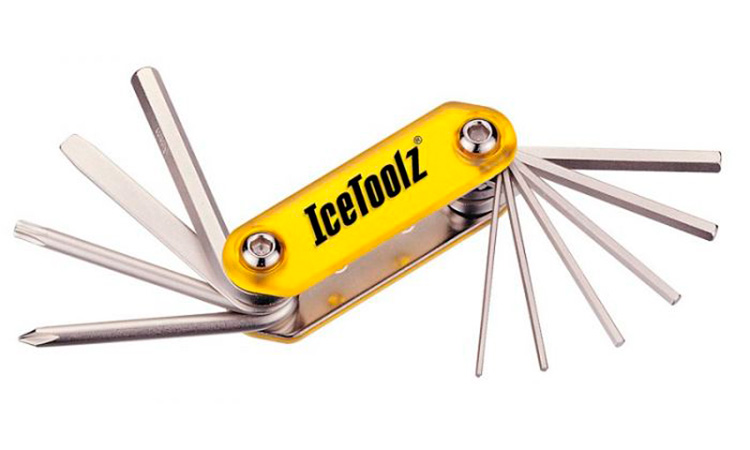 Фотография Ключ ICE TOOLZ Compact-10, складной 10 инструментов 2019 lightgray 