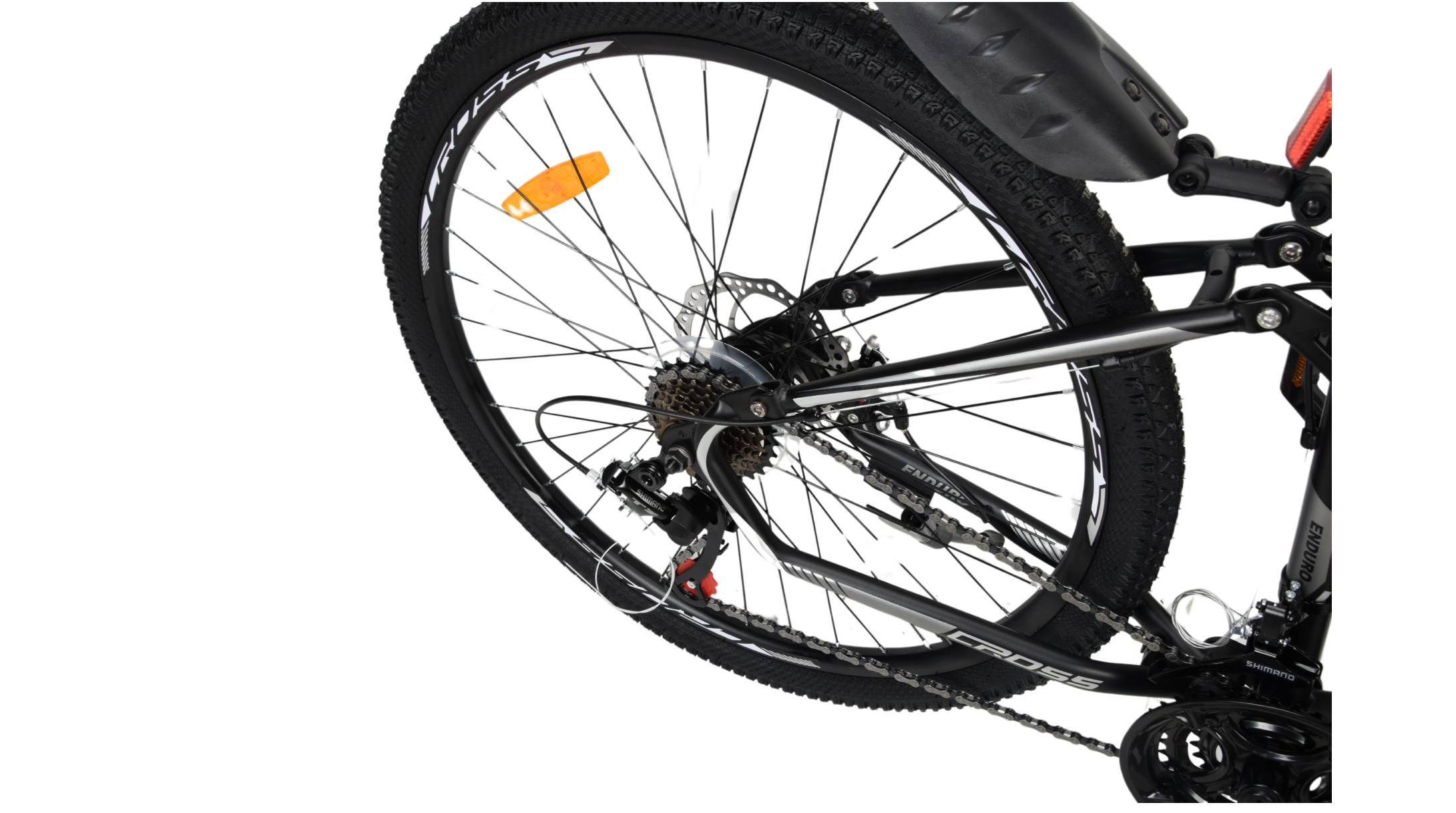 Велосипед CROSS Enduro 26", розмір S рама 15" (2022), Чорно-сірий 2