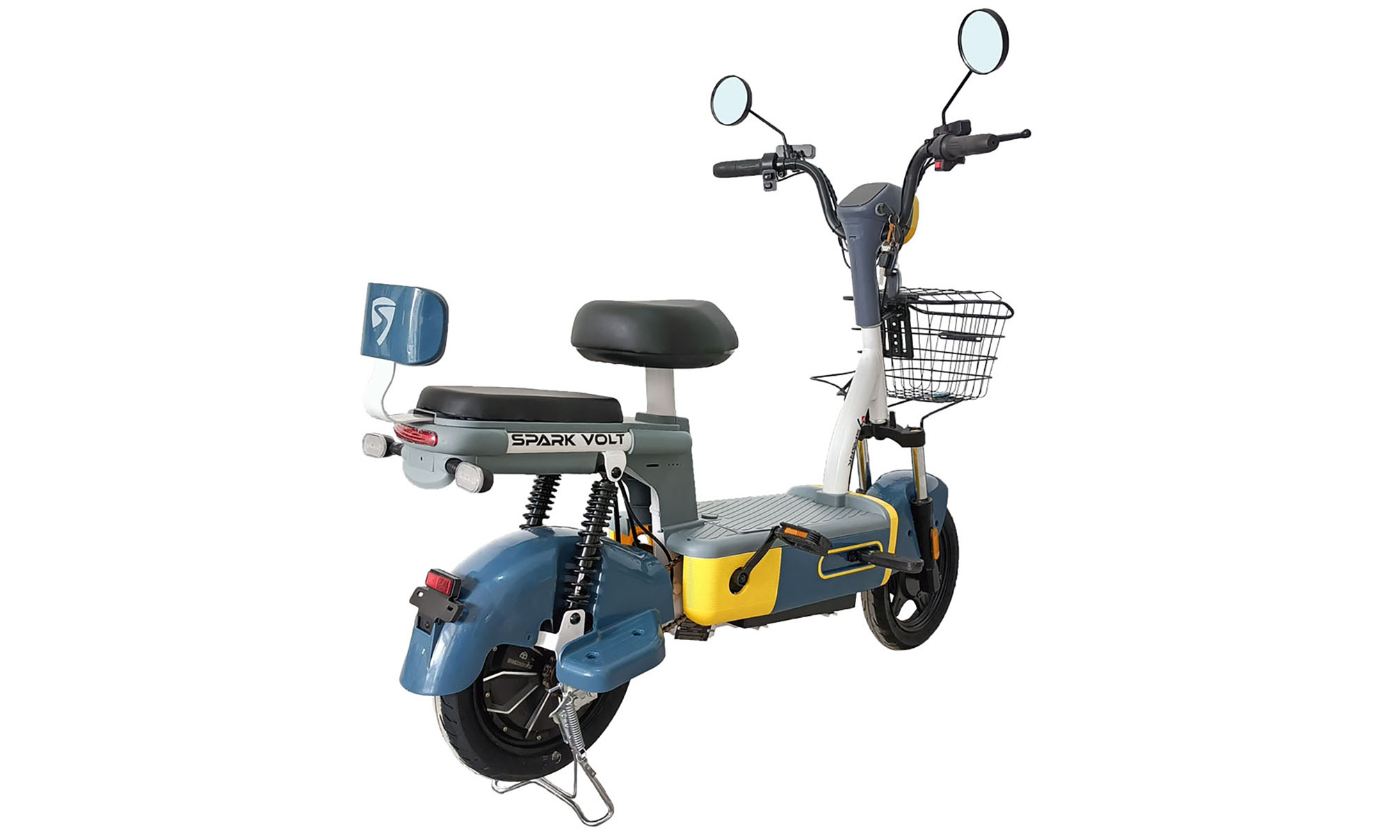 Электровелосипед SPARK VOLT 14" 48V/400W/12Ah, Синий с желтым 4