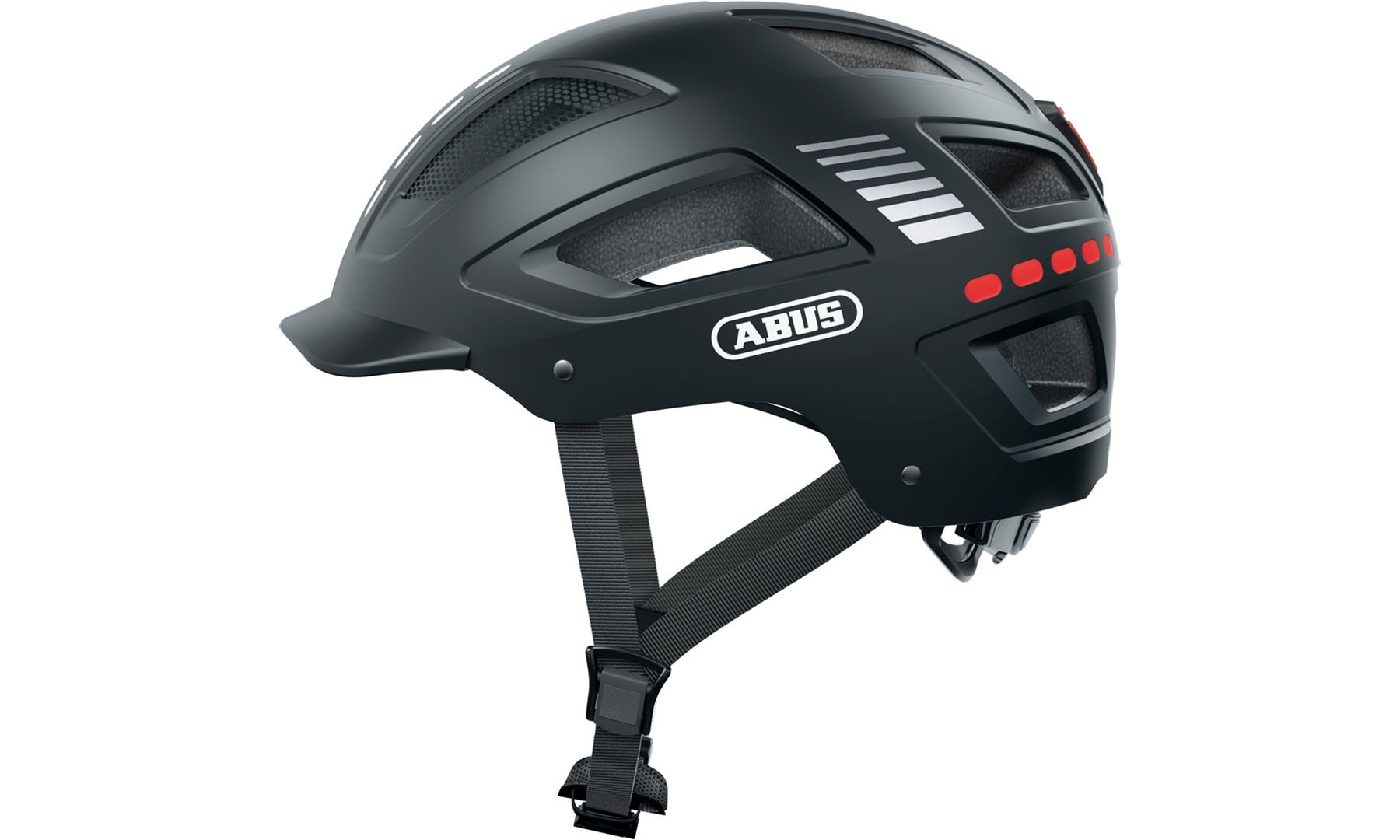Велошлем ABUS HYBAN 2.0 LED Signal Black размер L (56-61 см), черный 