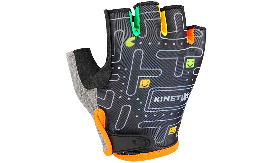 Фотография Велоперчатки детские Kinetixx Lexy Kids Bike Glove черно-оранжевый, размер 6