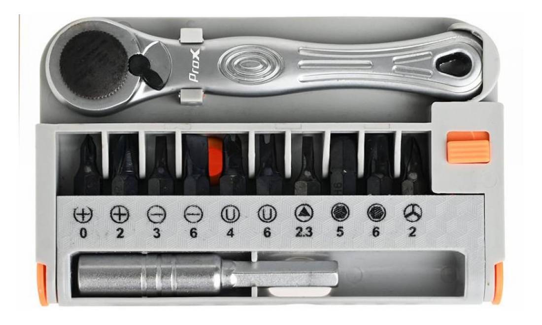 Ключ трещітка ProX KIT-15, 105мм з шестигранниками 4 Ключ трещітка ProX KIT-15, 105мм з шестигранниками 4