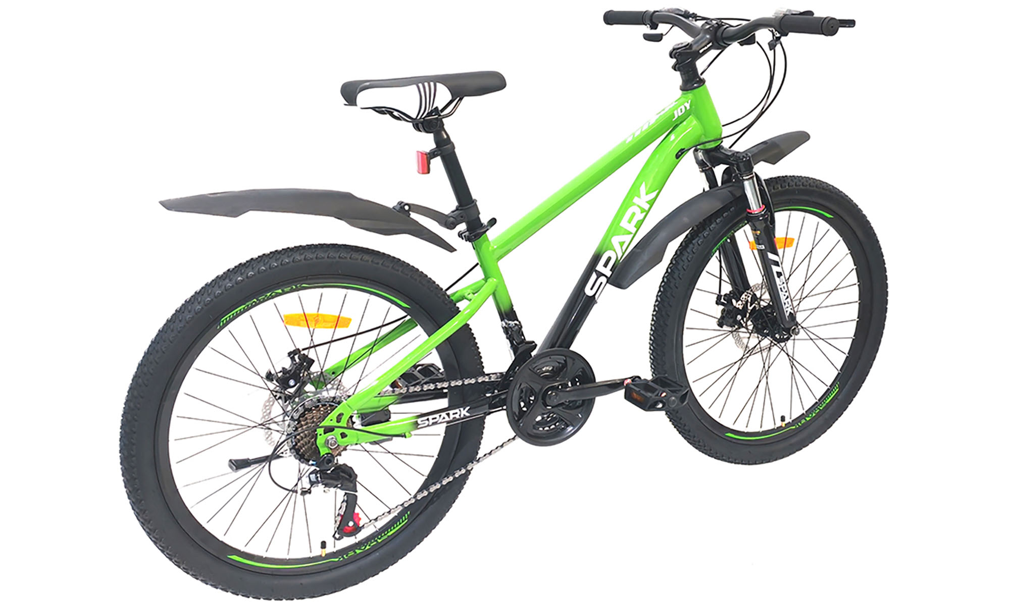 Велосипед SPARK JOY 24", размер XS, рама 13", 2025, зеленый с черным 2