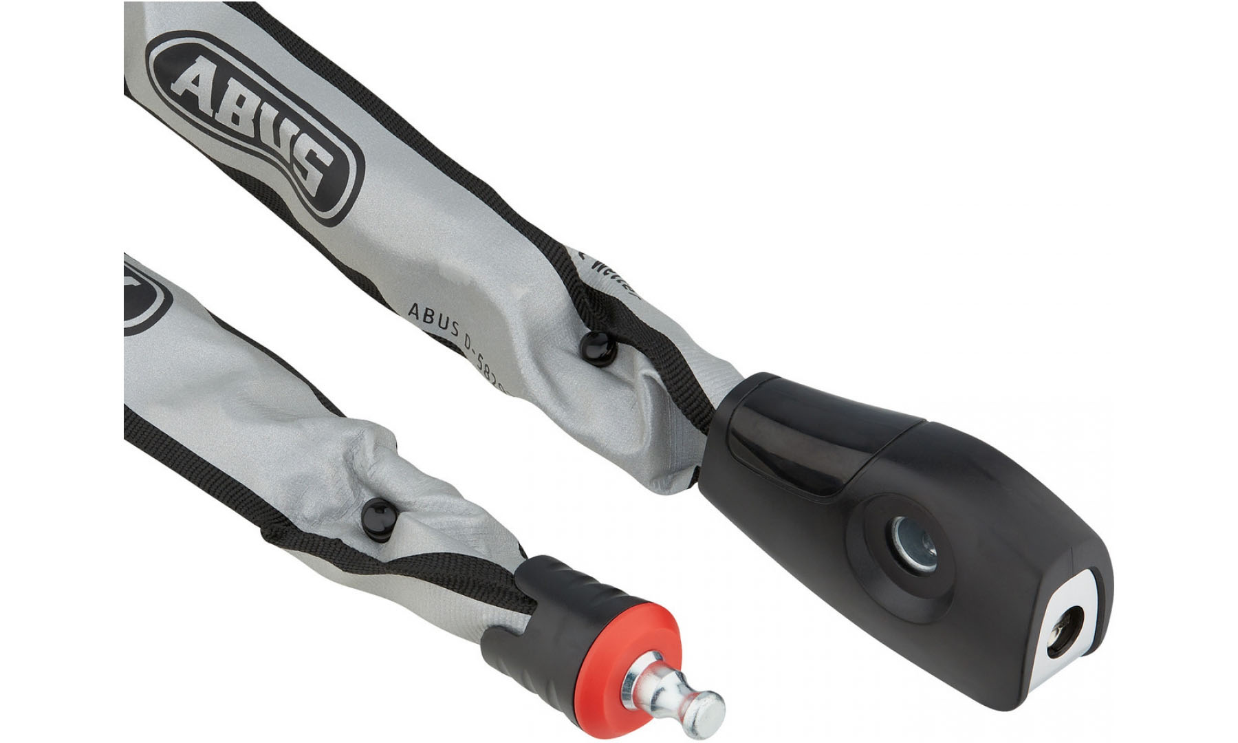 Замок с цепью ABUS 6806K/110 светоотражающий серый (Square Chain) 7