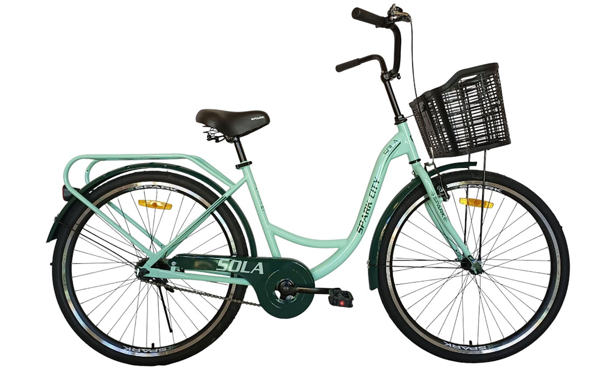 Велосипед SPARK CITY SOLA 26", размер M, рама - 17", год 2026, мятный 