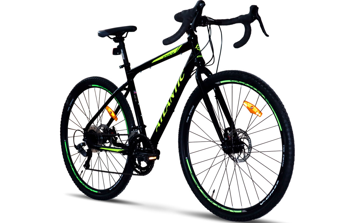 Фотография Велосипед Atlantic Xenon NX 28" размер XL 2023 Черно-салатовый 3