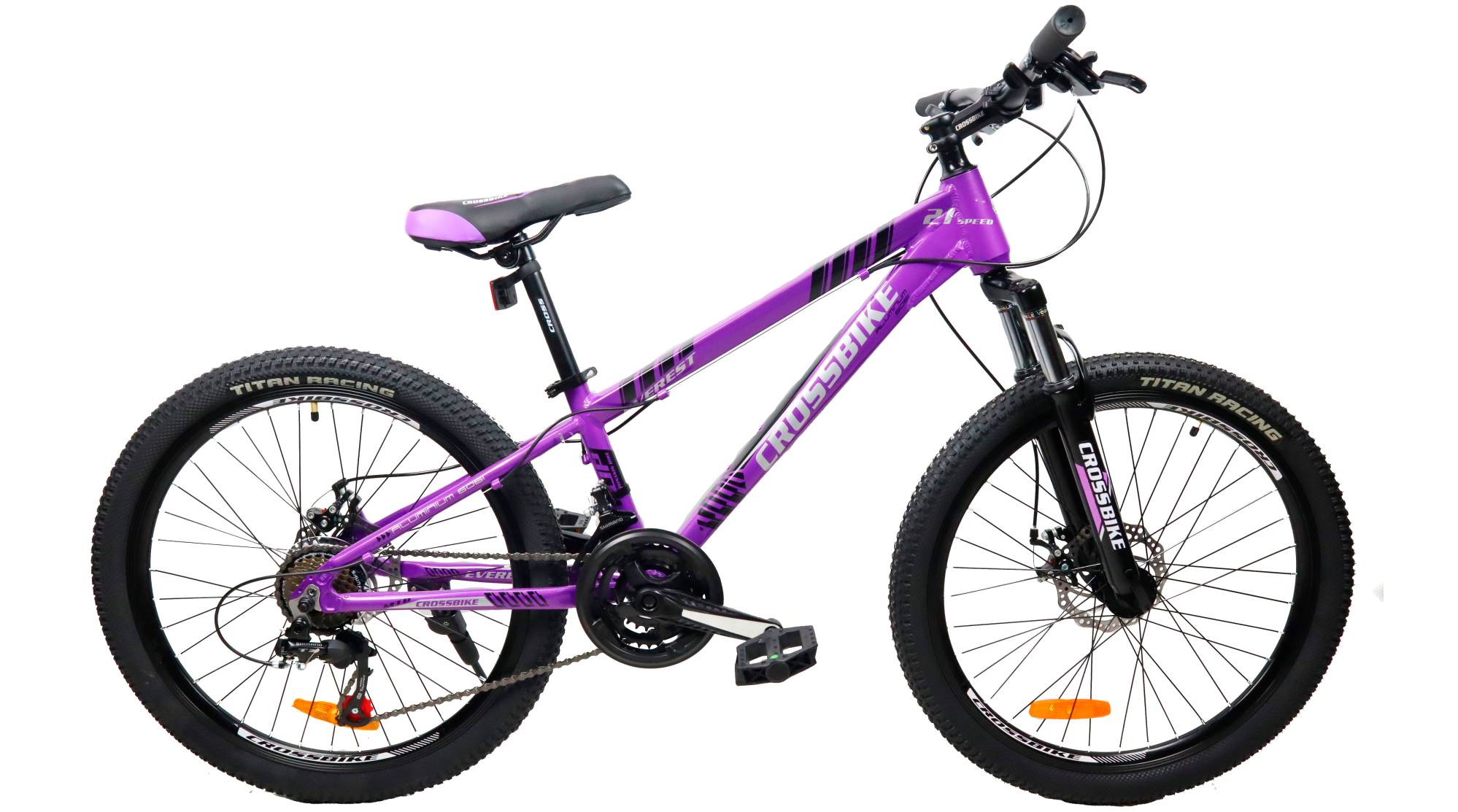 Фотография Велосипед CrossBike Everest 26", размер XS рама 13" (2023), Фиолетовый