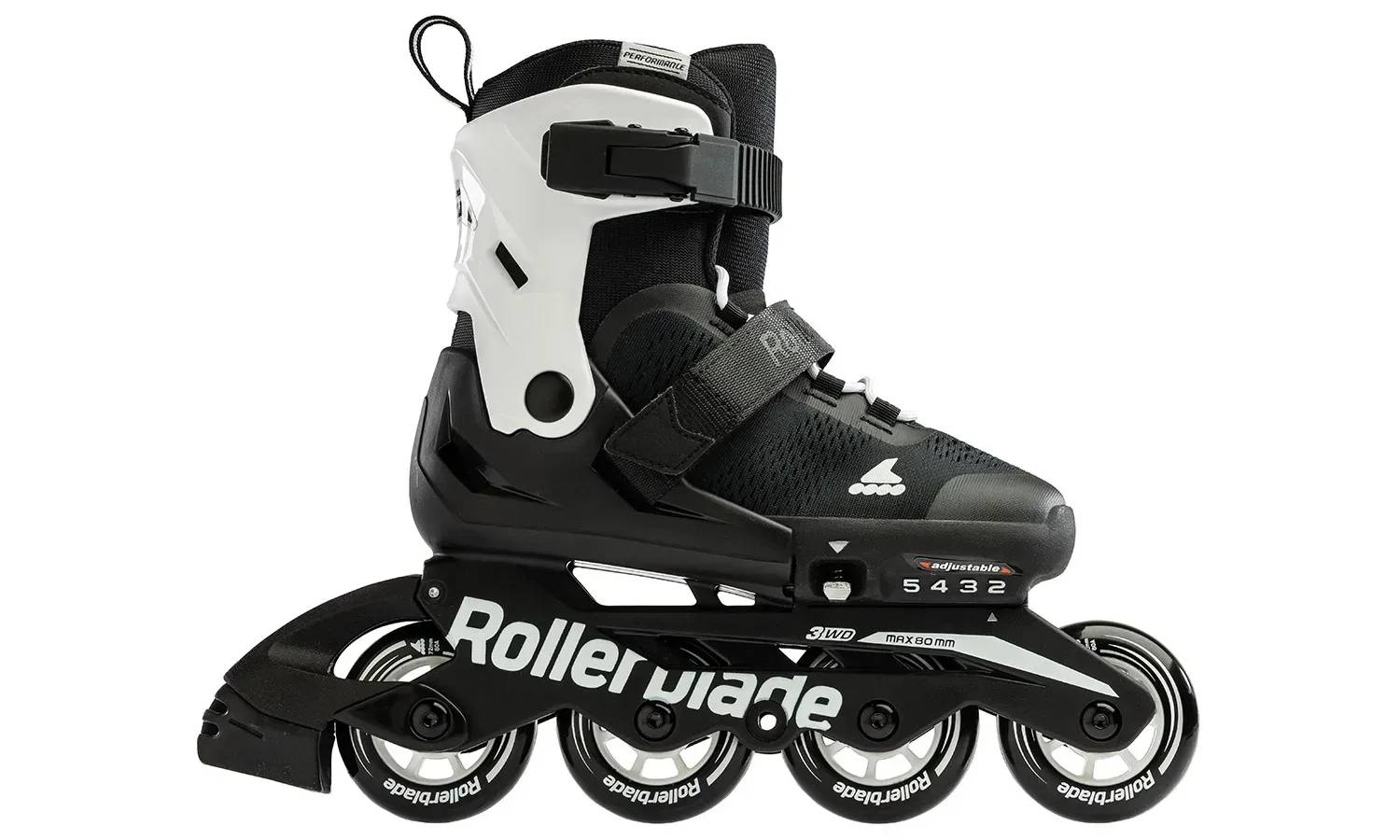 Ролики Rollerblade Microblade 2024 black-white 28-32 5
