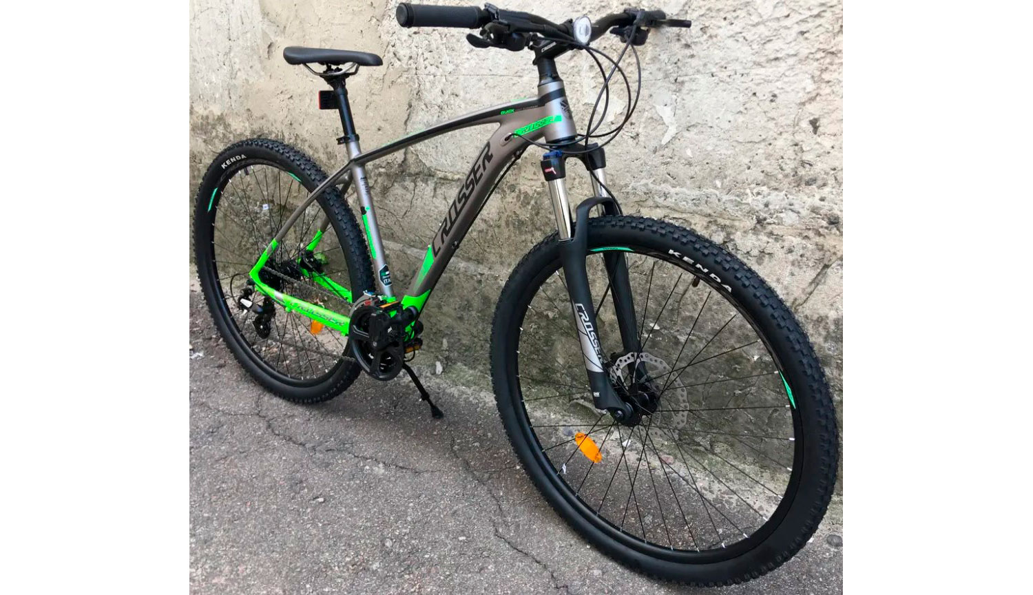 Фотография Велосипед Crosser Quick 3x8 29" размер L рама 19 2021 Серо-зеленый 