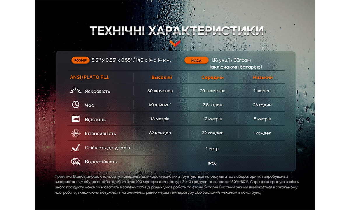 Fenix T6 тактическая ручка с фонариком синяя 2