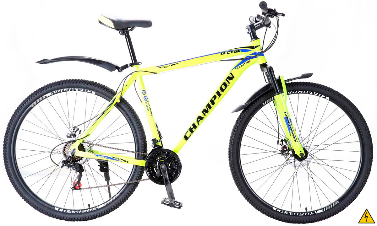 Электровелосипед Champion Lector 27,5" 350Вт 36В (2021) 2020, размер L, желтый 2