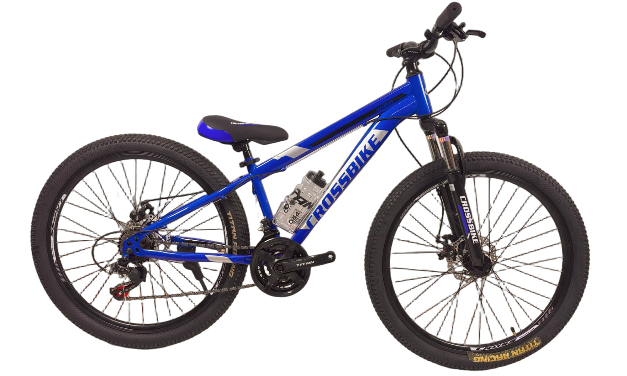 Велосипед CrossBike Storm 26", размер XS, рама 13", год 2022, Синий