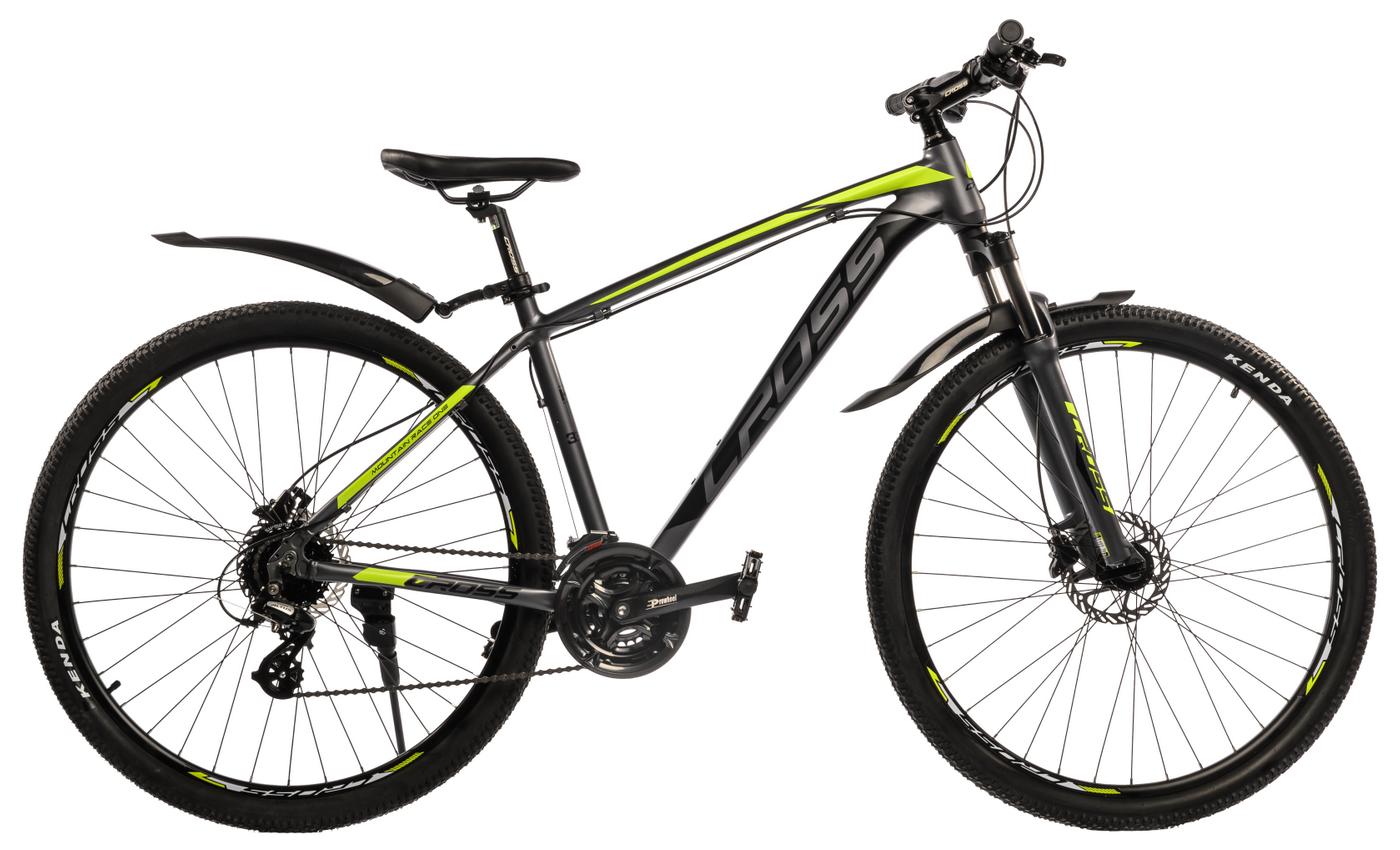 Фотографія Велосипед Cross Egoist V1.0 29" розмір М рама 18 2022 Сіро-жовтий