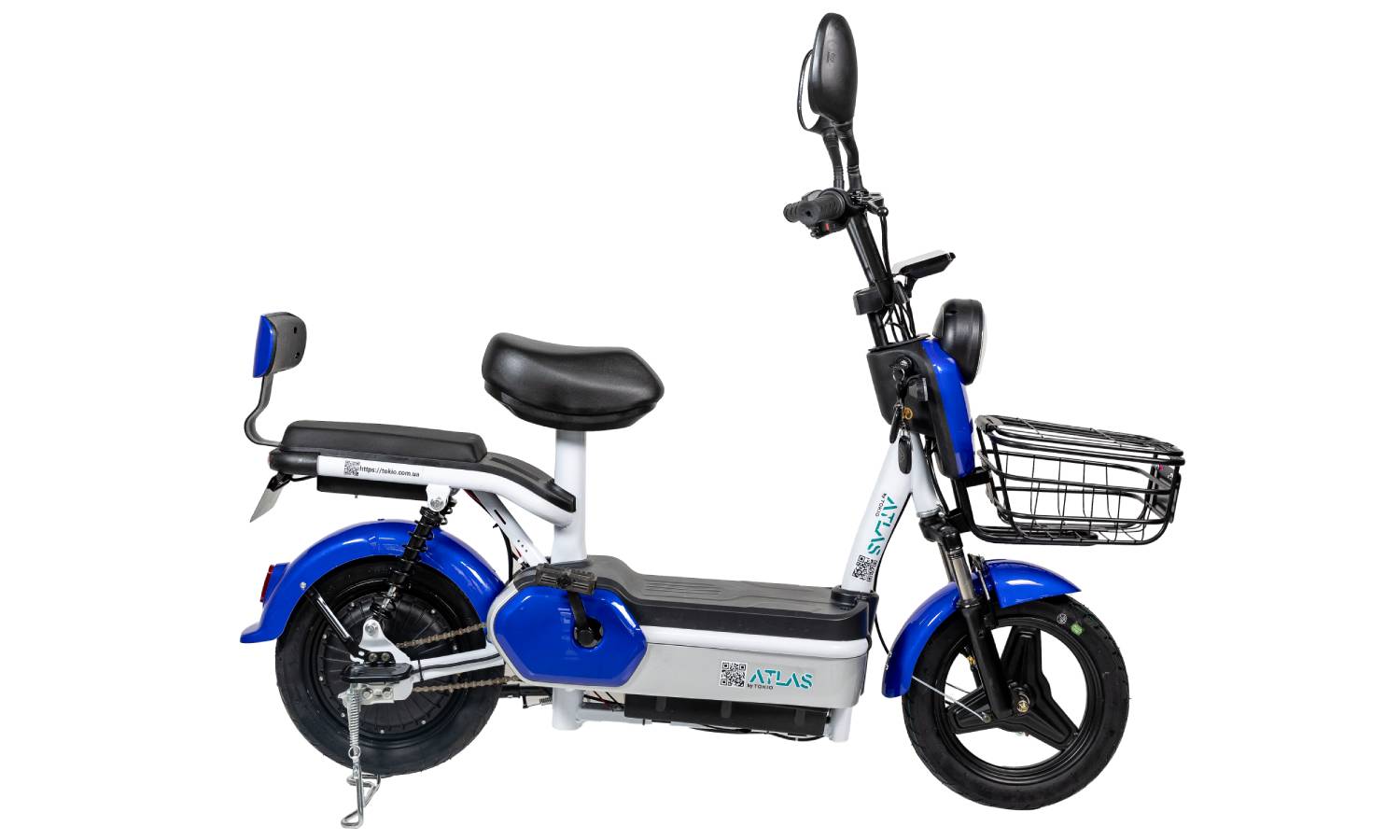 Электроскутер Atlas Cool 12,5 Ah Сине-белый 3