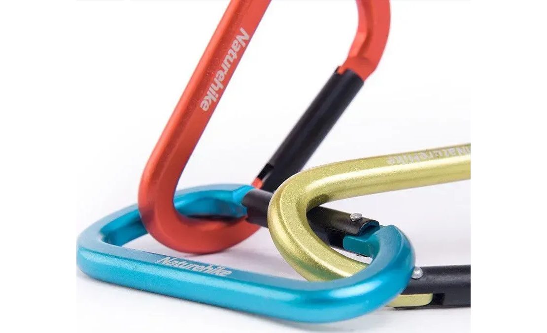 Карабин многофункциональный Naturehike D-type 80 мм NH15A001-H green 2