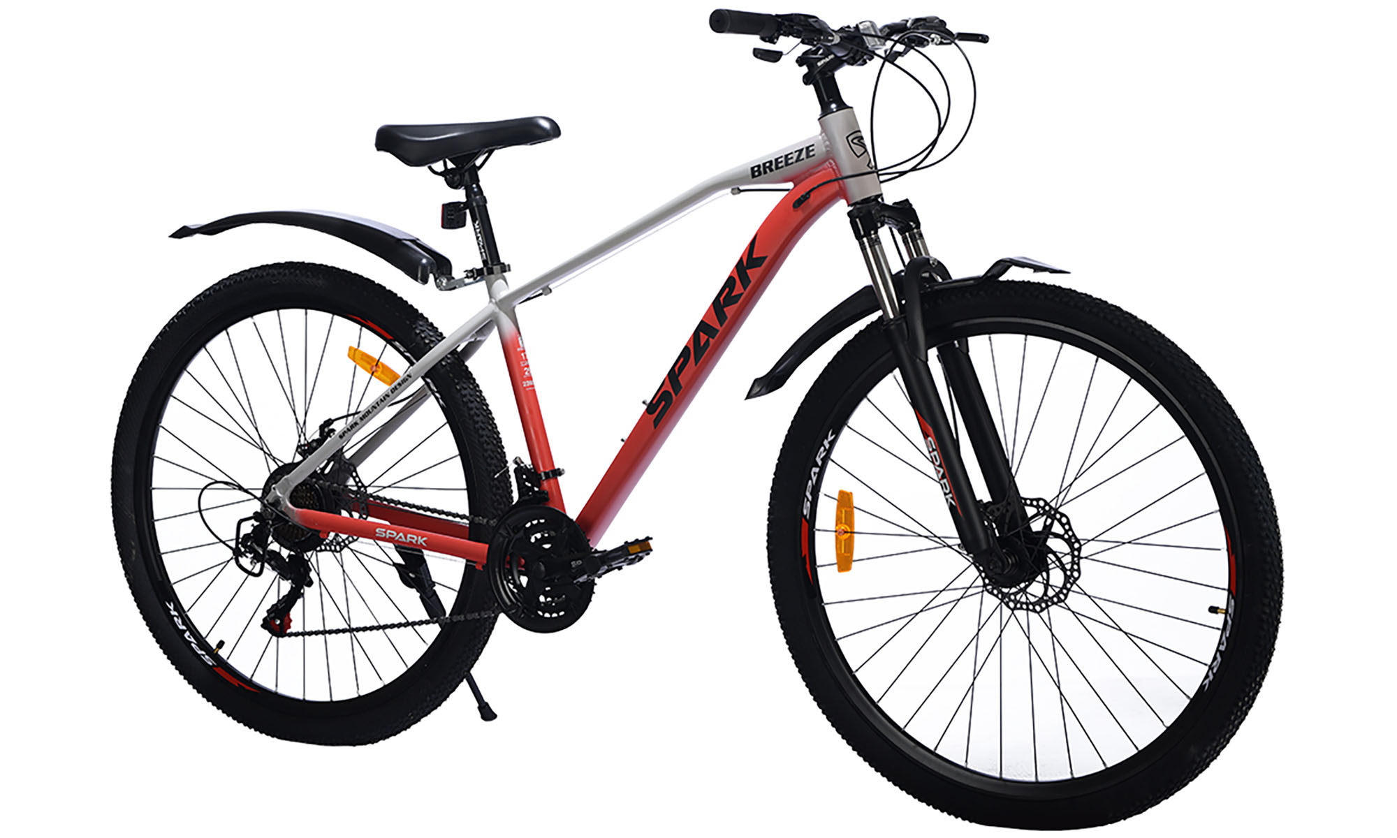 Велосипед SPARK BREEZE 29", размер M, рама 17", год 2025, серый с красным 4