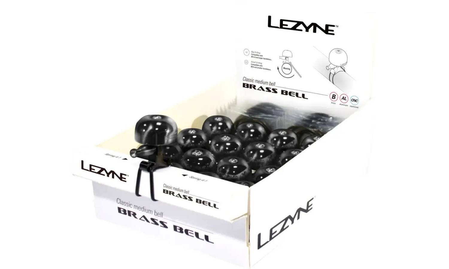 Фотографія Дзвінок Lezyne CLASSIC BRASS M BELL-ALL Чорний набір 16 шт 