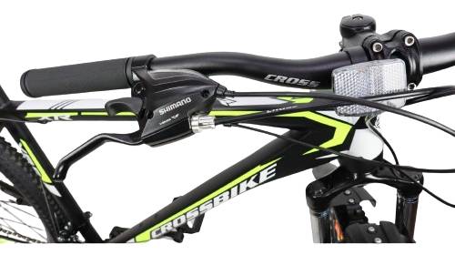 Велосипед CrossBike Racer 27.5", розмір M рама 17" (2023), Чорно-жовтий 3