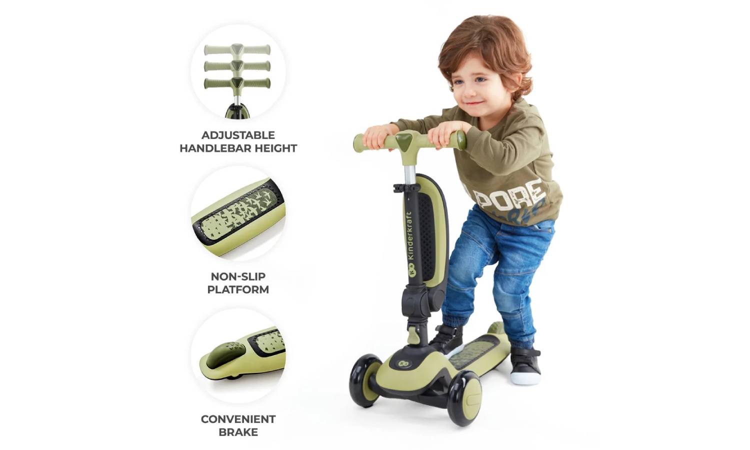 Самокат Kinderkraft Halley Grassland Green 5