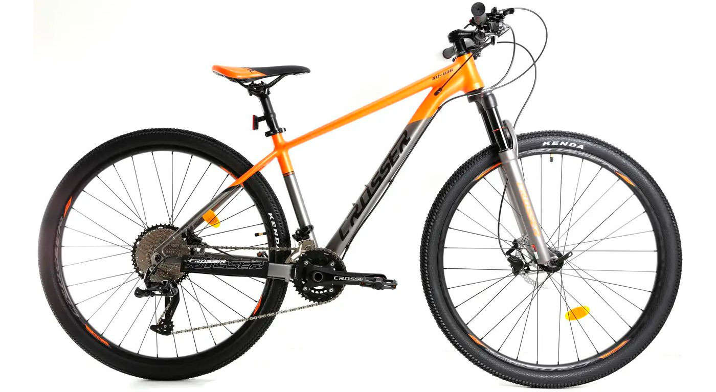 Фотографія Велосипед Crosser Flow MT036 2x12 29" розмір М рама 17 2022 Сіро-жовтогарячий