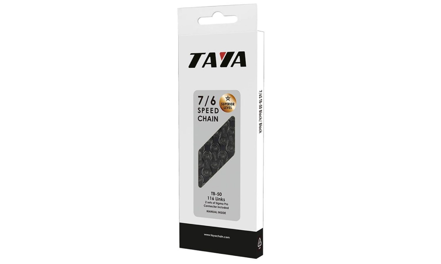 Цепь Taya TB-50 6/7-шв 1/2"X3/32", 116L, черный 2 Цепь Taya TB-50 6/7-шв 1/2"X3/32", 116L, черный 2