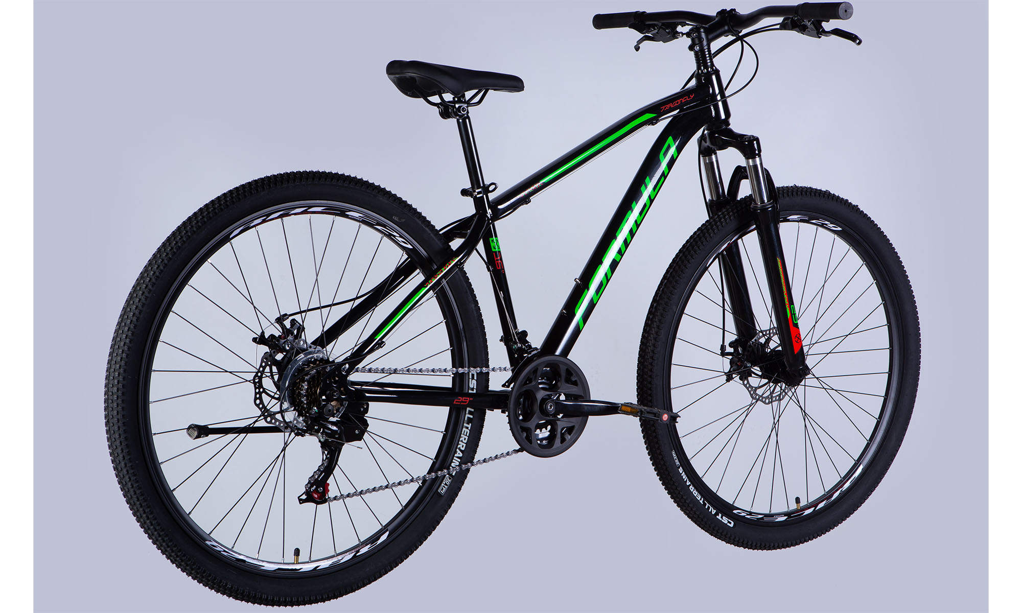 Велосипед Formula DRAGONFLY AM DD 29", размер S, рама-16", 2025, черно-красный 4