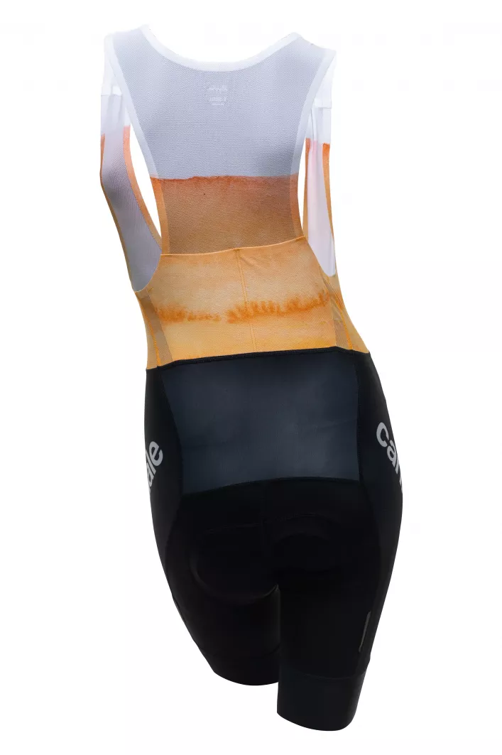 Велотрусы Cannondale Rapha Pro Team на лямках жен черно-оранж, XS 4