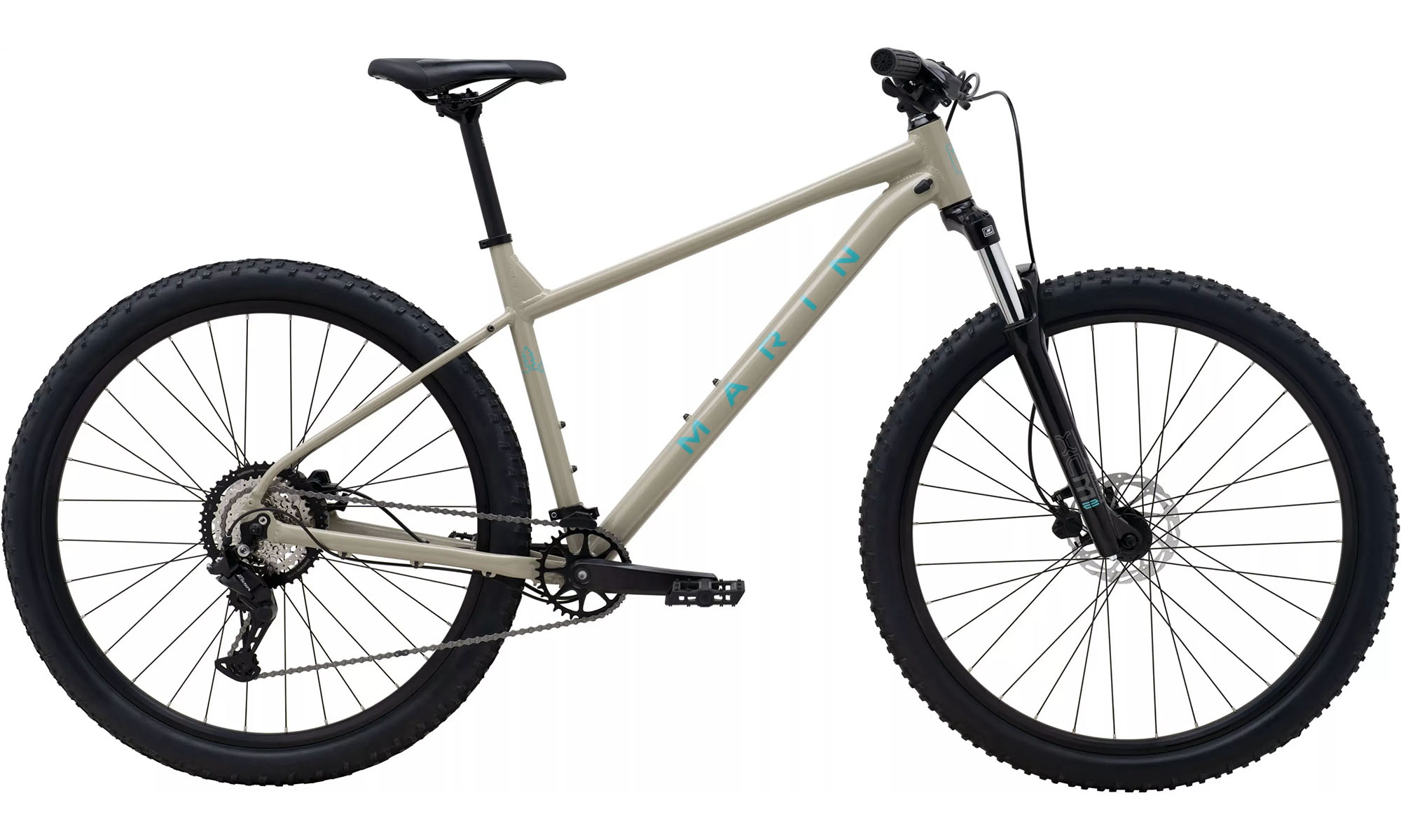 Велосипед Marin BOLINAS RIDGE 2 29", размер XL, год 2026, бежевый с бирюзовым 