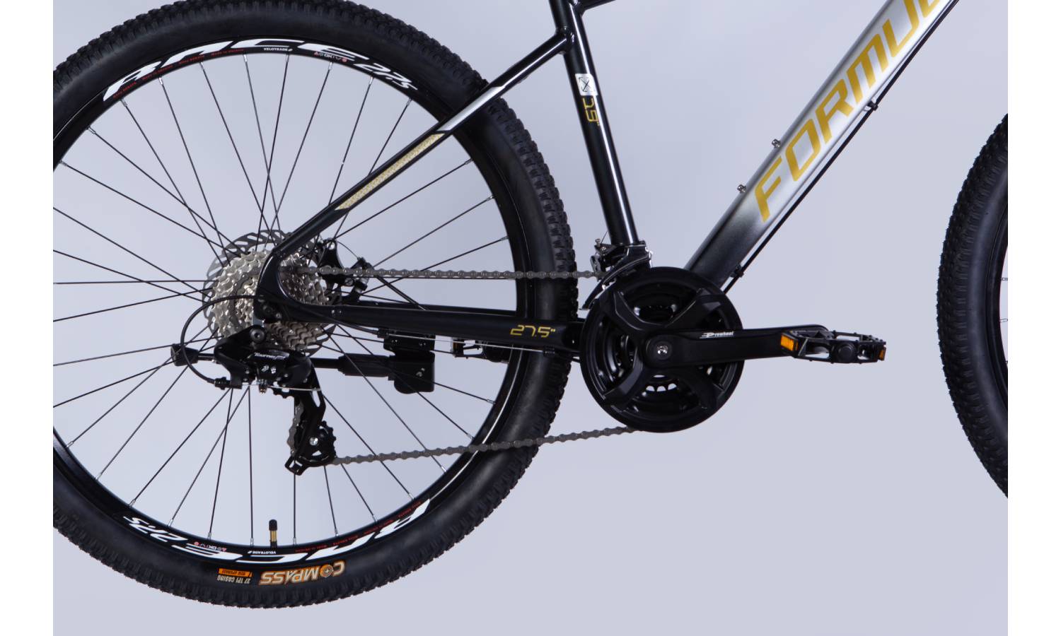 Велосипед Formula F-1 DD 27,5" размер М рама 17" 2025 Серо-черный 5