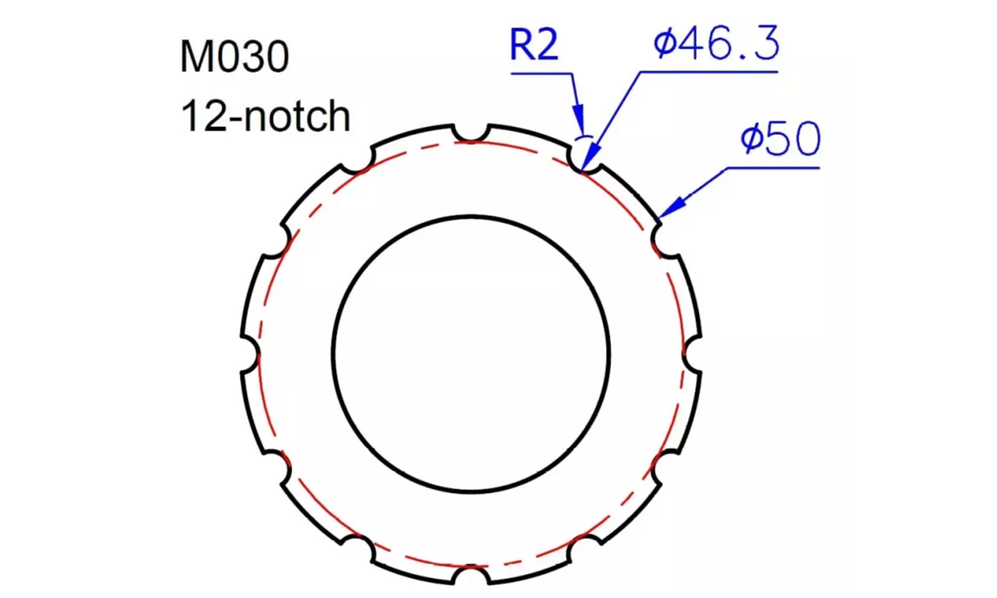 Ключ Ice Toolz M030 съёмник для каретки Praxis ® Works ® M30 (12 пазов 48-50mm) 2 Ключ Ice Toolz M030 съёмник для каретки Praxis ® Works ® M30 (12 пазов 48-50mm) 2