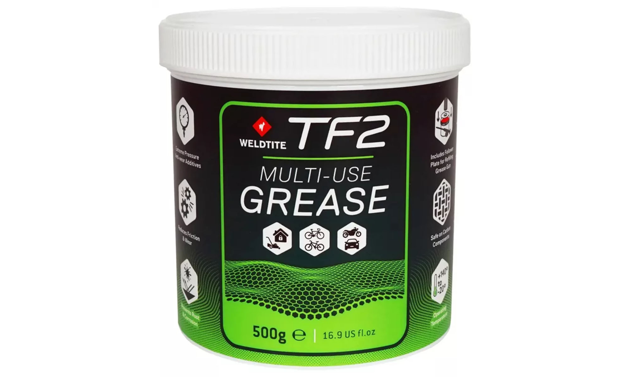 Смазка Weldtite 03138 TF2 MULTI-USE GREASE, синтетическая высокотемпературная, 500гр 