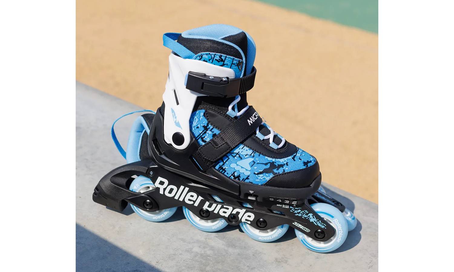 Ролики Rollerblade Microblade SL black-sky blue 36.5-40 8