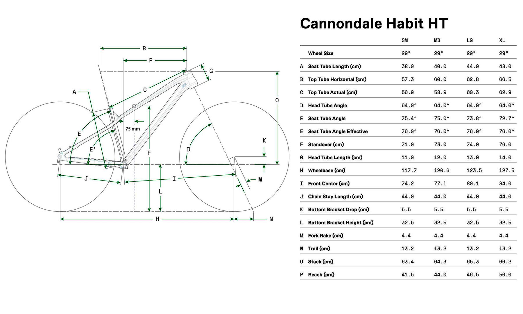 Велосипед Cannondale HABIT HT 2 29" рама XL 2023 MAT 2