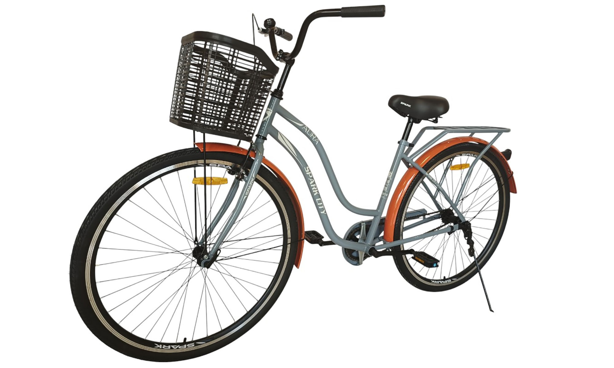 Велосипед SPARK CITY AURA 28", размер M, рама 18", год 2026, серый 5