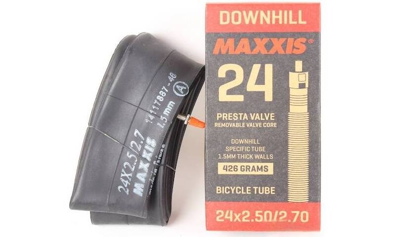 Камера MAXXIS DOWNHILL 24X2.5/2.7 Ниппель - Presta 48mm 1.5mm Камера MAXXIS DOWNHILL 24X2.5/2.7 Ниппель - Presta 48mm 1.5mm
