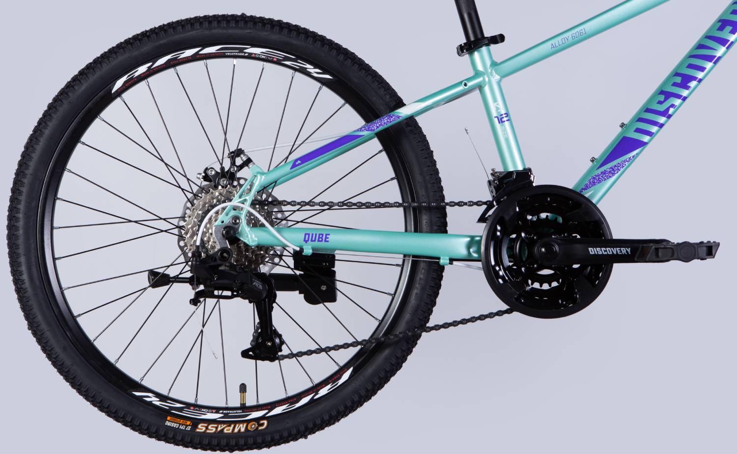 Велосипед Discovery QUBE DD CS 24" розмір XXS рама 11,5" 2025 бірюзовий 3