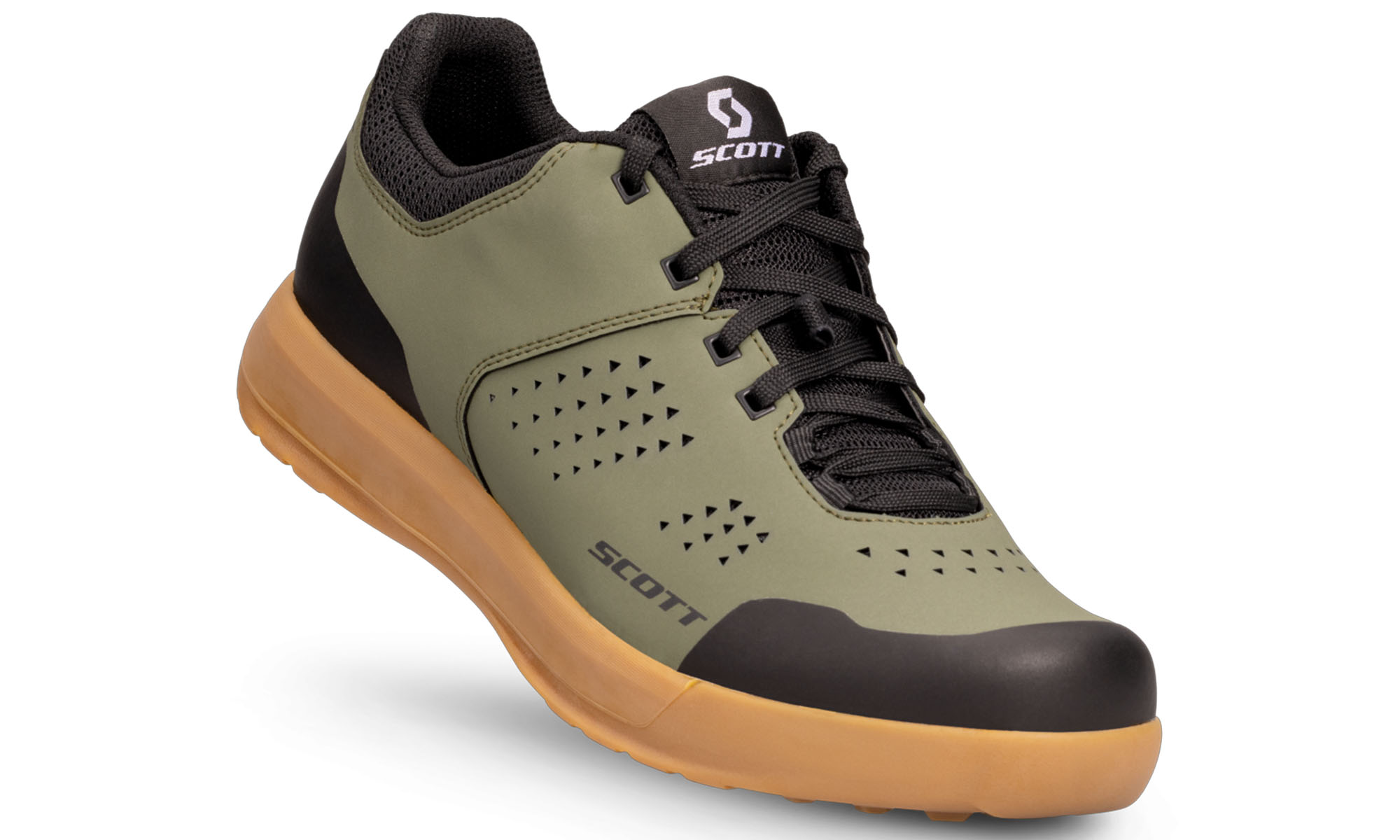 Велотуфли SCOTT MTB SHR-ALP FLAT LACE, зелено-черный, размер 43.0 