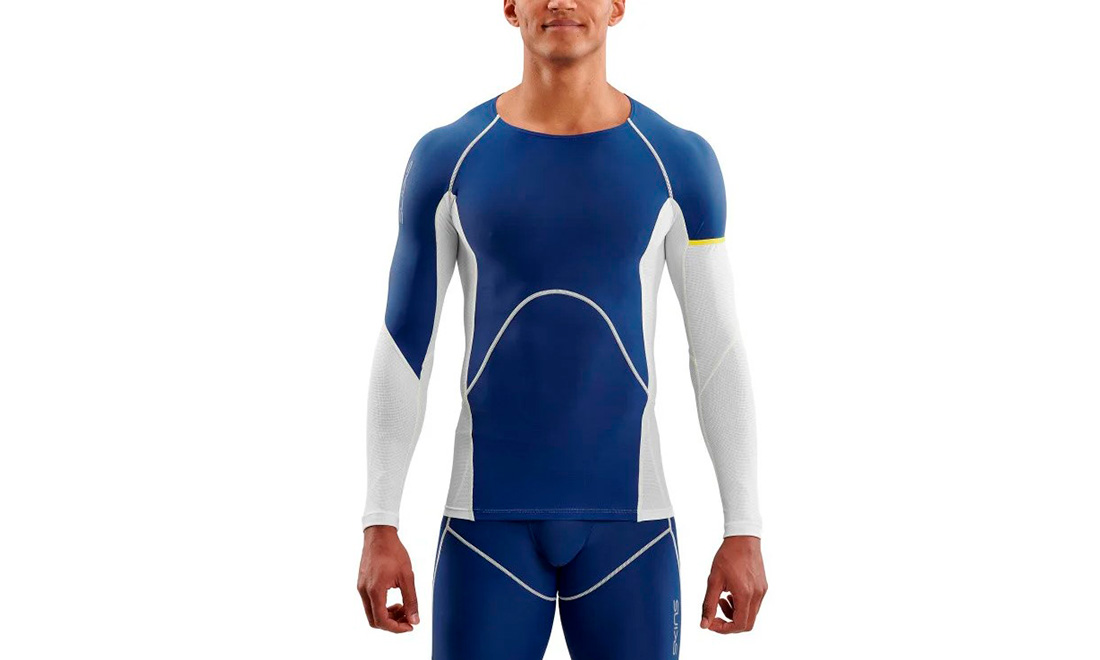 Топ компресійний SKINS DNAmic Ultimate Cool з довгим рукавом чоловічий S blue 2