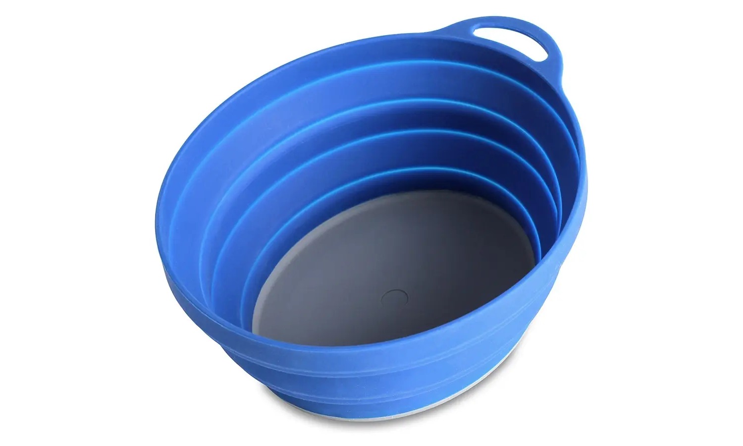 Тарелка для туризма склданая Lifeventure Silicone Ellipse Bowl blue 3