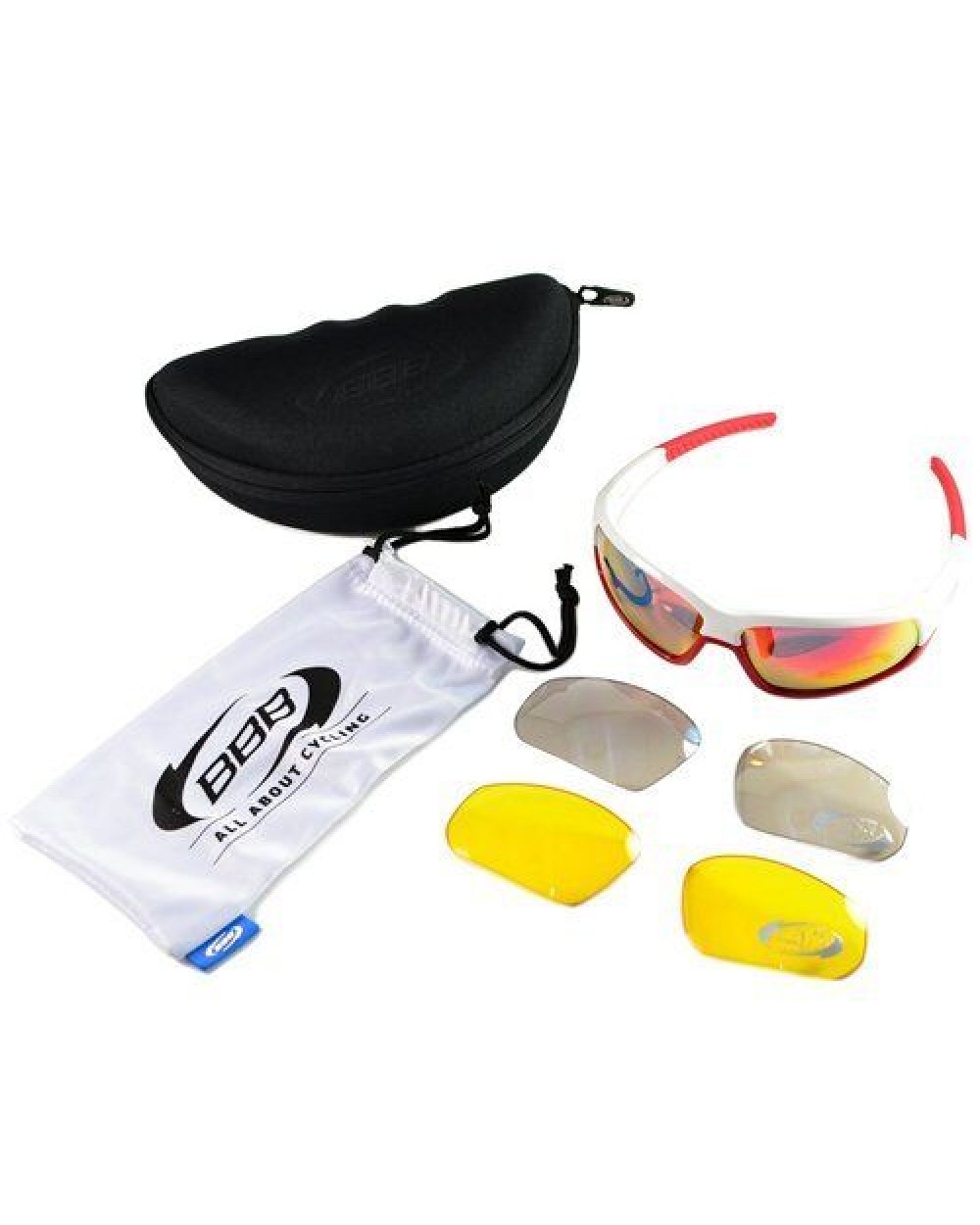 Велоочки BBB Adapt Sport BSG-45 Бело-красный 4 Велоочки BBB Adapt Sport BSG-45 Бело-красный 4