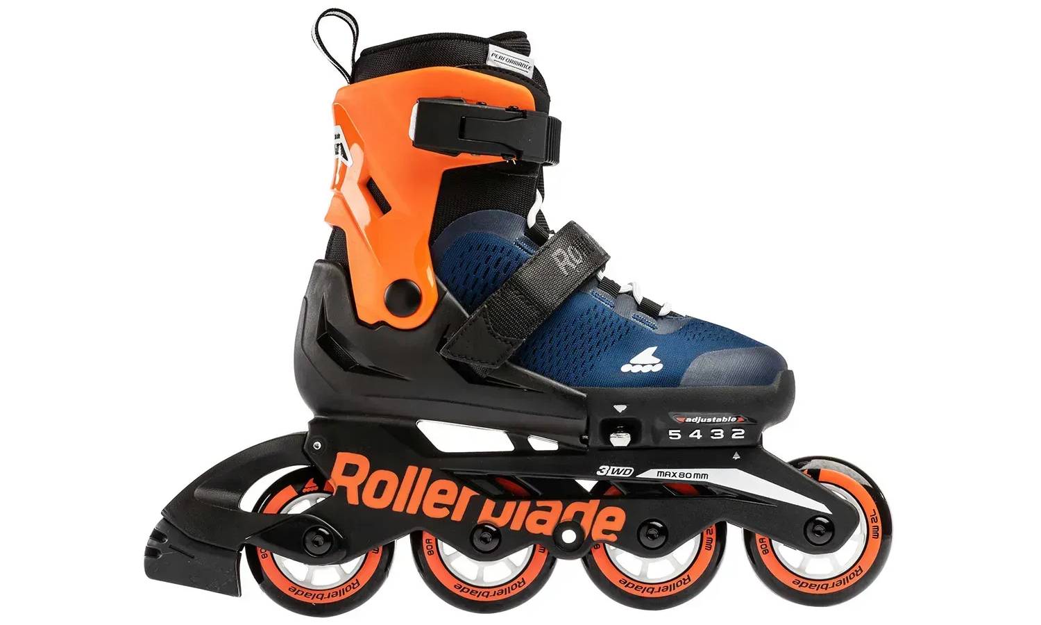 Ролики Rollerblade Microblade 2024 midnight blue-warm orange 33-36.5 7