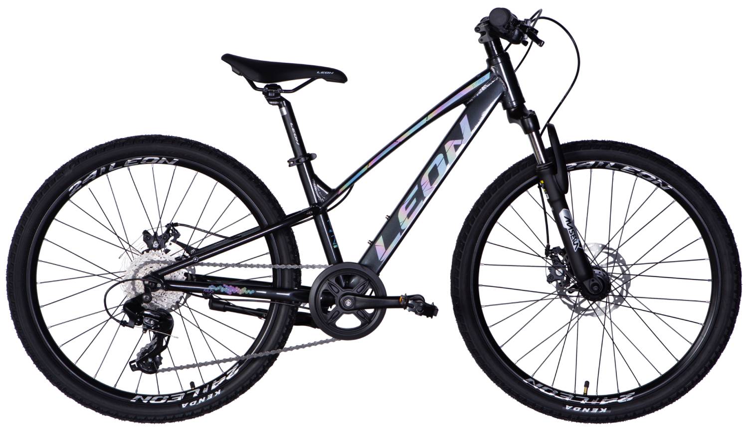 Велосипед Leon JUNIOR DD CS 24", размер XXS, рама 12", 2025, черный  3