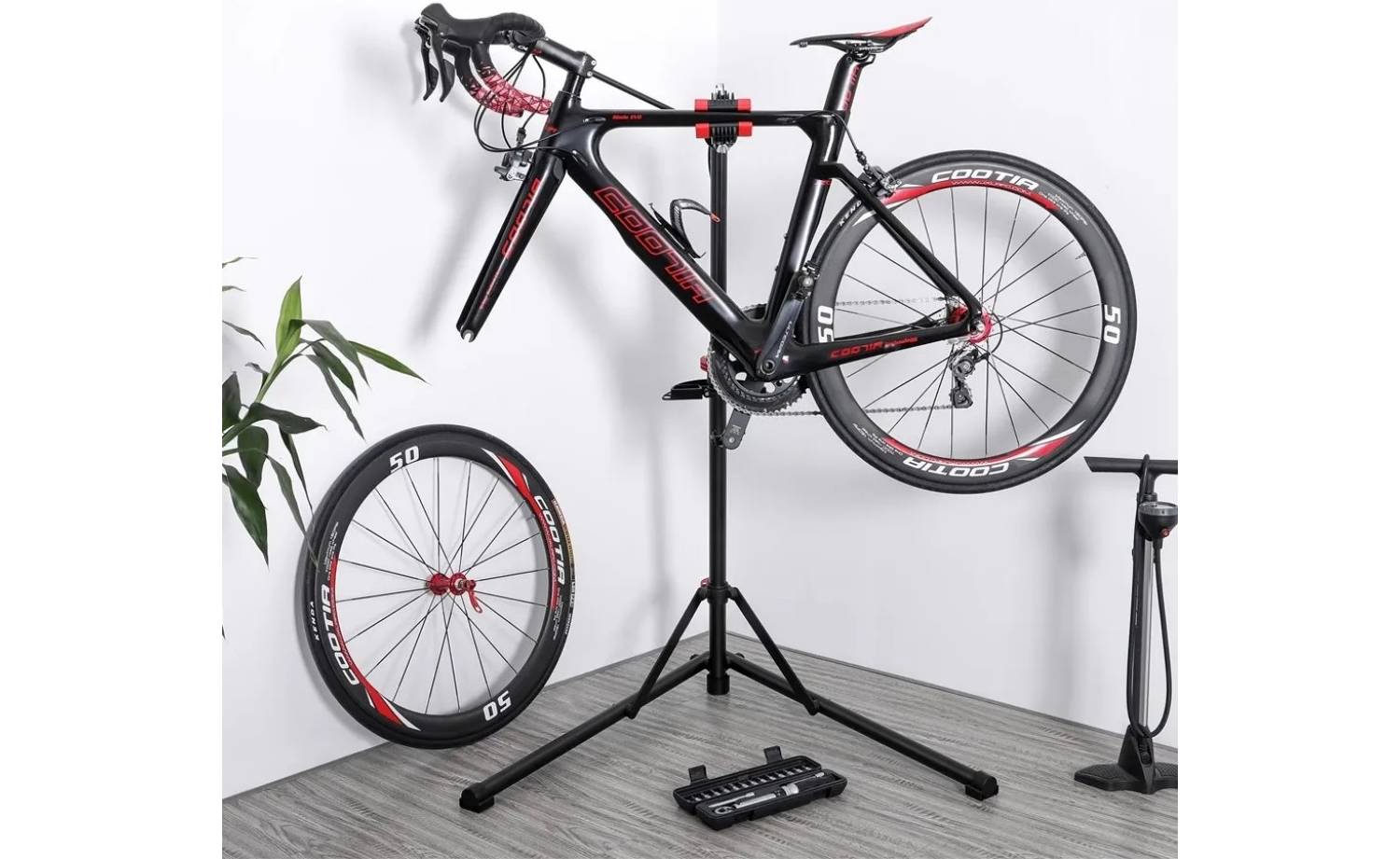 Стійка для велосипеда CXWXC Stand з полицею, чорний 4