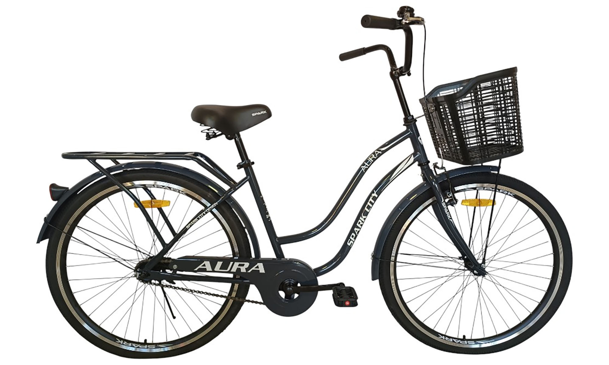 Велосипед SPARK CITY AURA 26", размер M, рама - 17", год 2026, черный 3