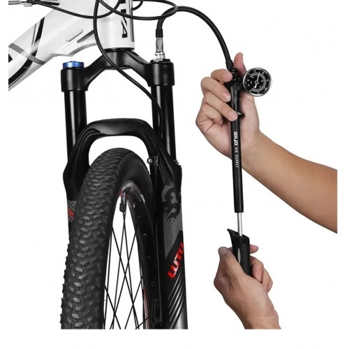 Насос для велосипеда Giyo GS-02D з манометром, Чорний 4