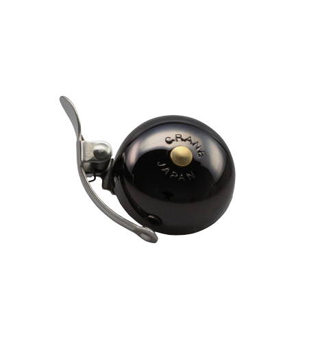 Дзвінок CRANE MINI SUZU, Neo Black, 45мм латунь, скоба, Чорний 2