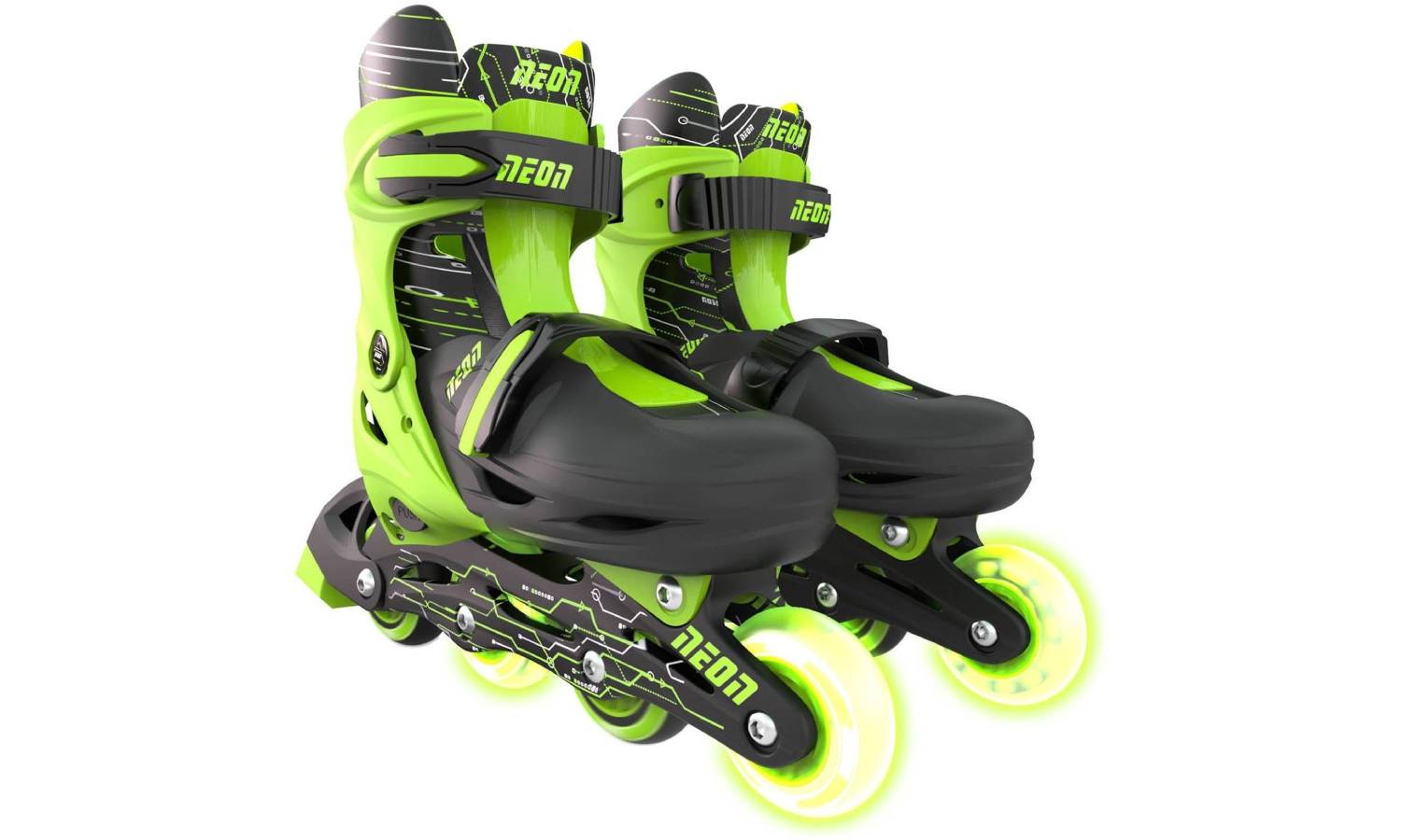 Роликовые коньки Neon Inline, размер 34-37, зеленый 2