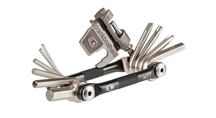 Фотографія Мультитул Crankbrothers M17, 2/2.5/3/4/5/6/8мм, T5, Phillips #2, flat #2, ключ для спиць, вичавки ланцюга, чорний